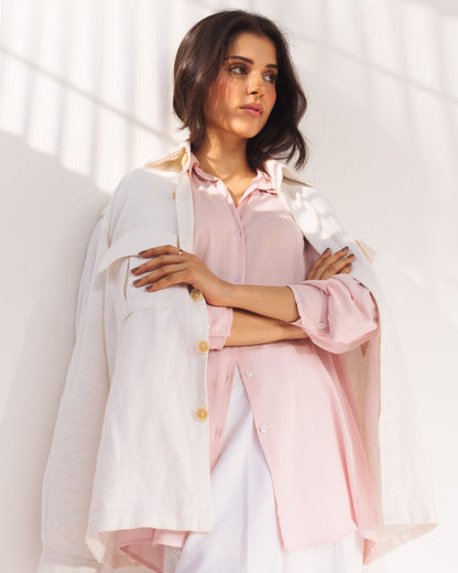 SOFT PINK LINEN SHIRT
