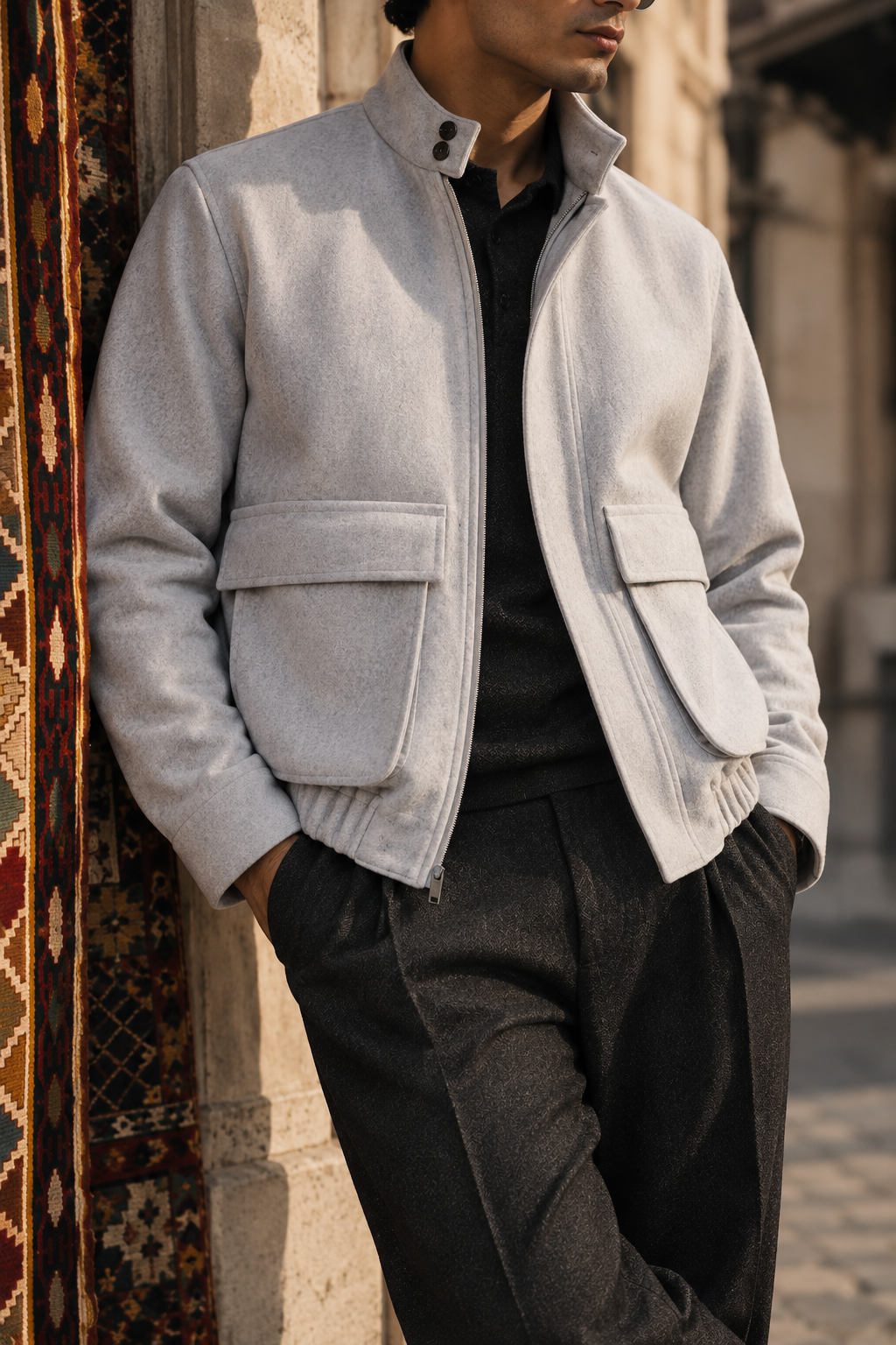 Grey Metropolitan Wool Jacket