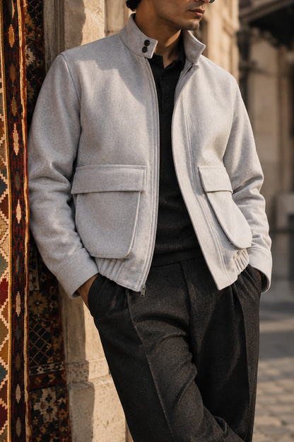 Grey Metropolitan Wool Jacket