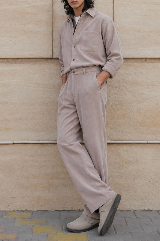 Beige Corduroy Trousers