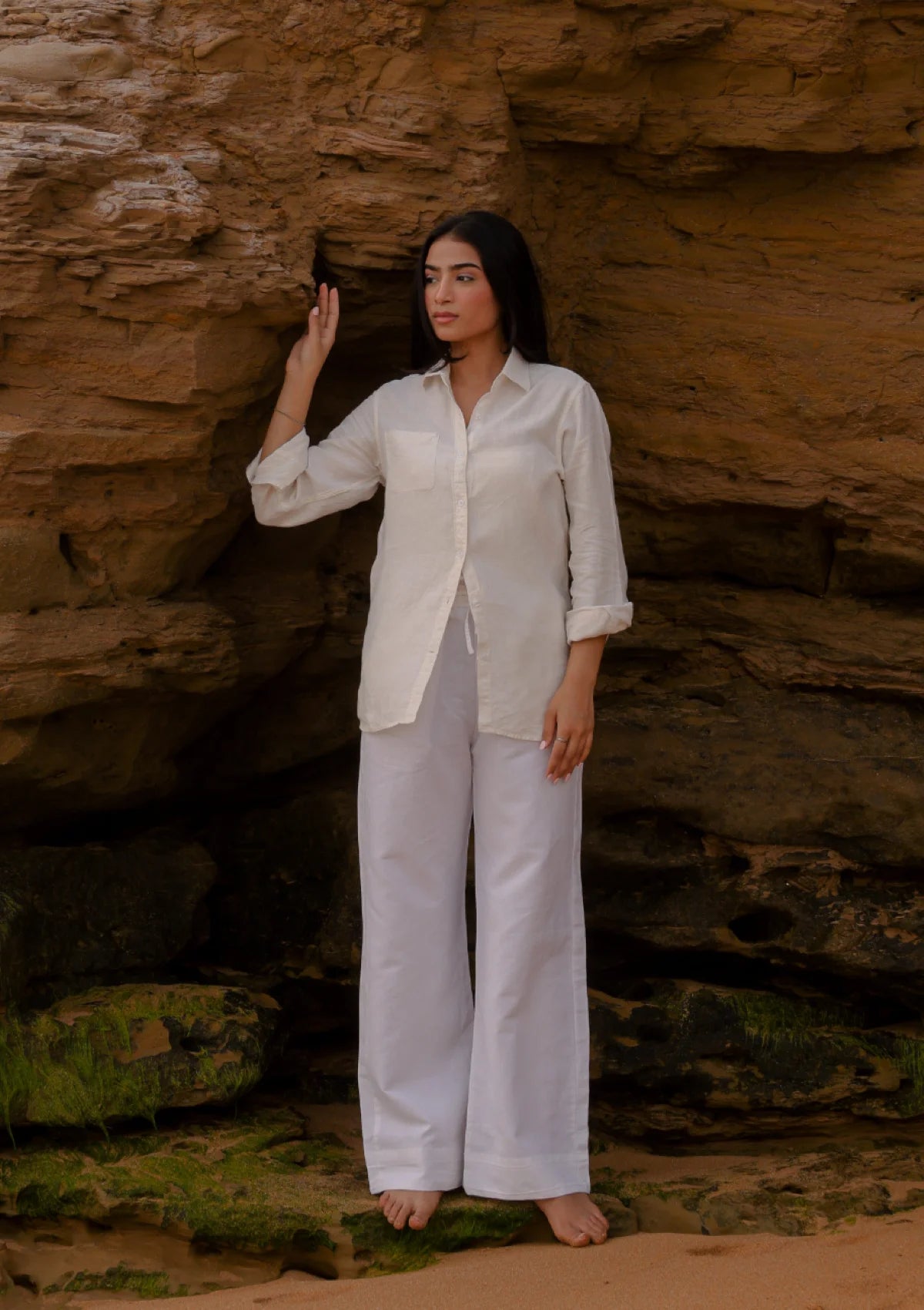 White Linen Co-ord Set