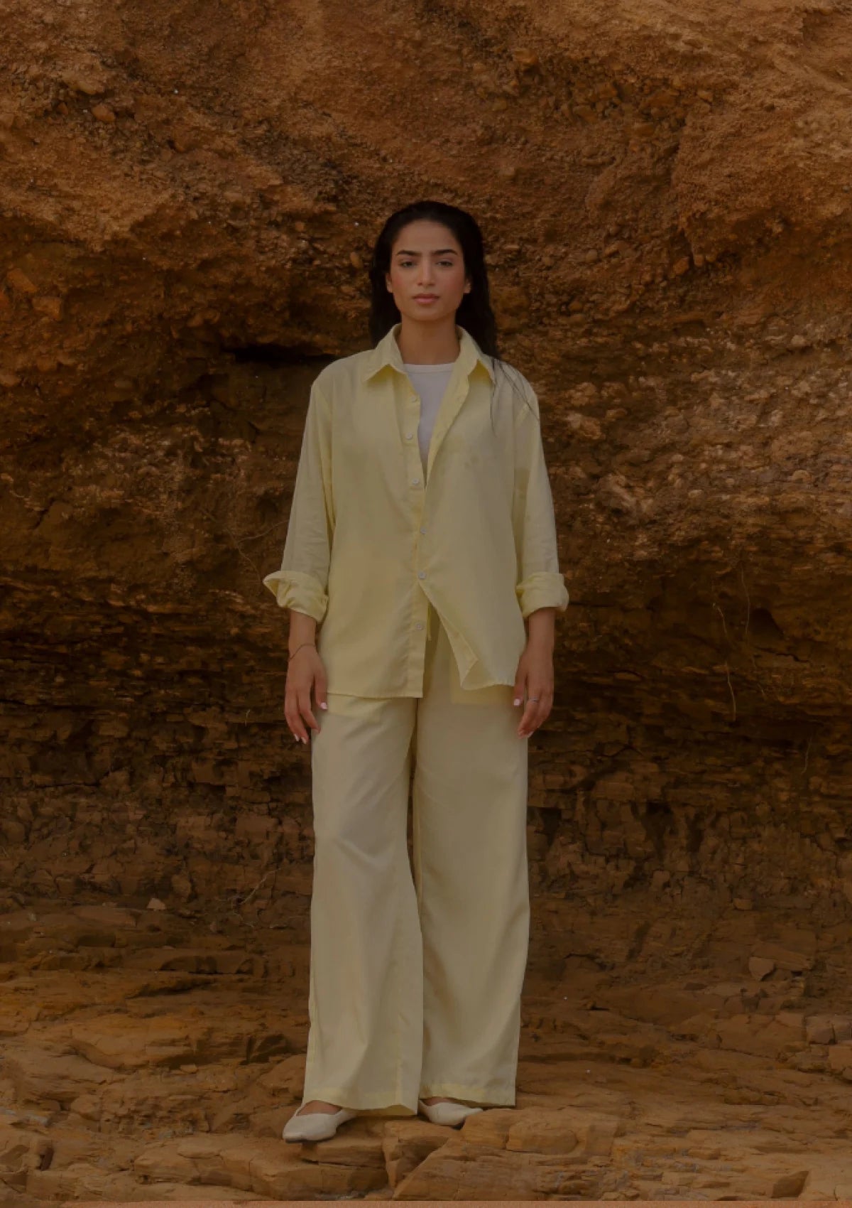 Butter yellow Linen Co-ord Set