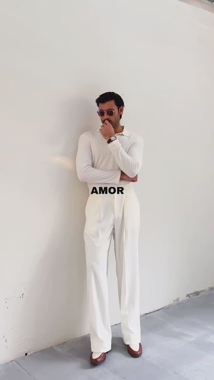 White Linen Co-ord Set for Men