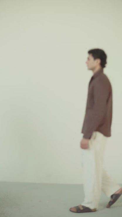 Dark Brown Linen Shirt
